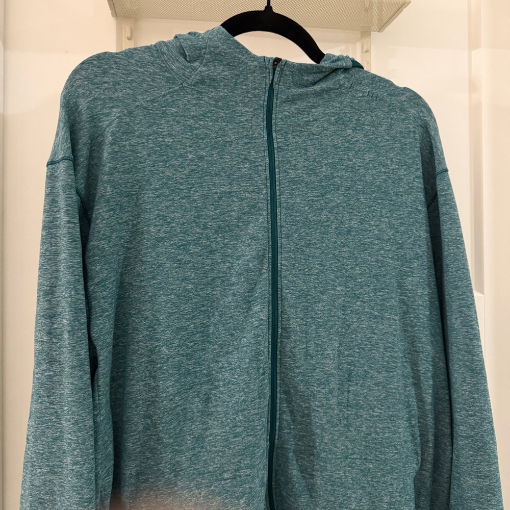 Lululemon Surge Warm Full Zip Hoodie Mens XL Heathered Laguna Blue M4668S - Picture 2 of 8
